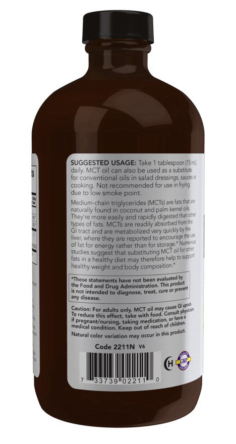 MCT Oil Liquid in Glass Bottle