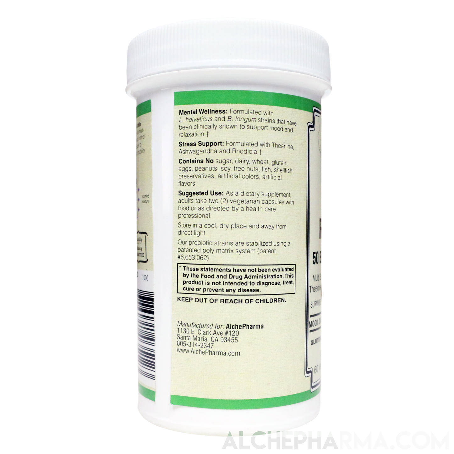 Mood Formula- Advanced Bioenhanced Synbiotic ( “gut-brain axis” )-AlchePharma