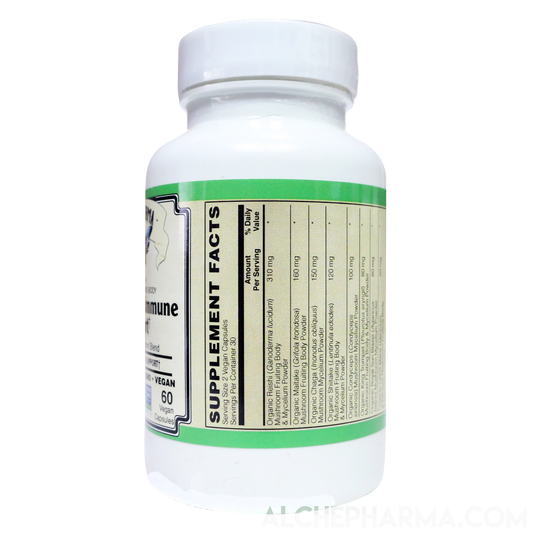 Mushroom Immune Support (Organic Multi-Species Blend) derived from Mycelium & Fruiting Body-Mushrooms-AlchePharma