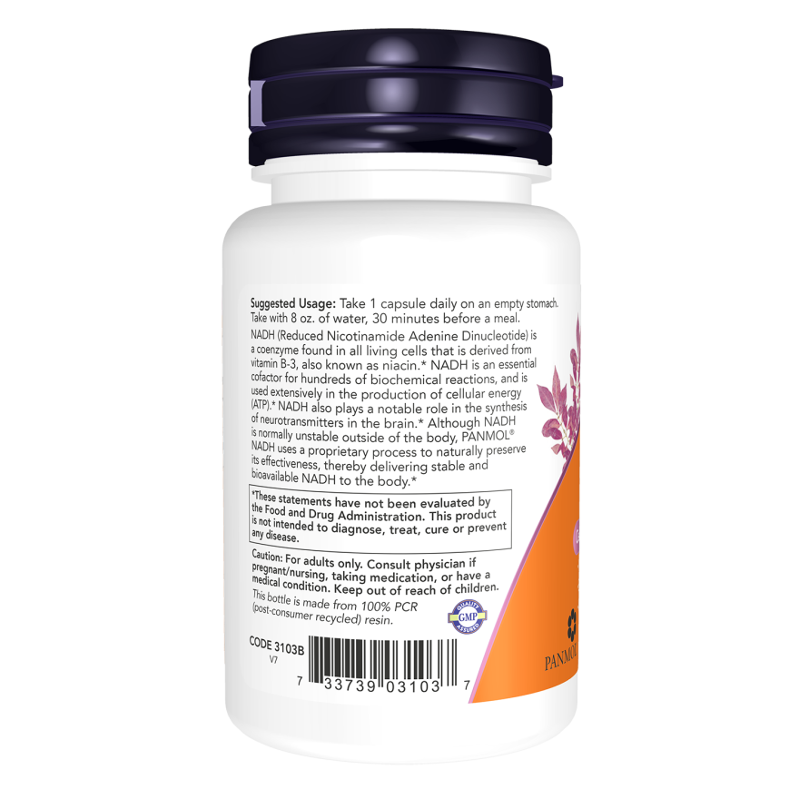 NADH 10 mg Capsules (60 ct)-cellular energy production-AlchePharma