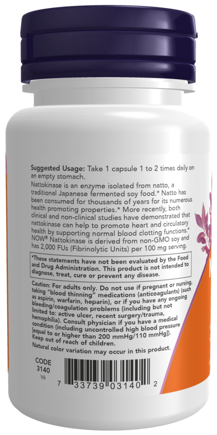 Nattokinase 100 mg Veg Capsules