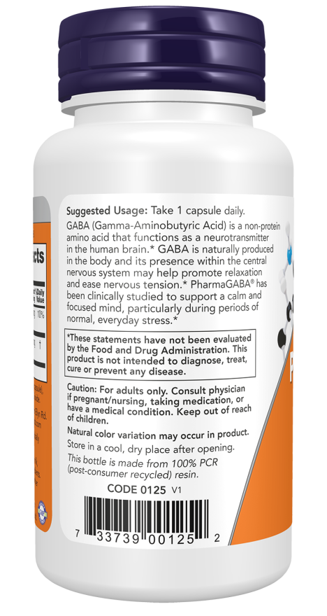 PharmaGABA® 100 mg Veg Capsules
