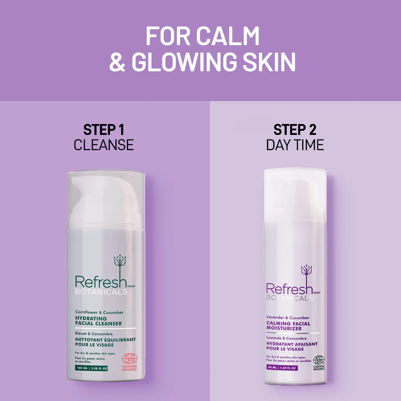 Calming Facial Moisturizer - Lavender & Cucumber - 50 mL