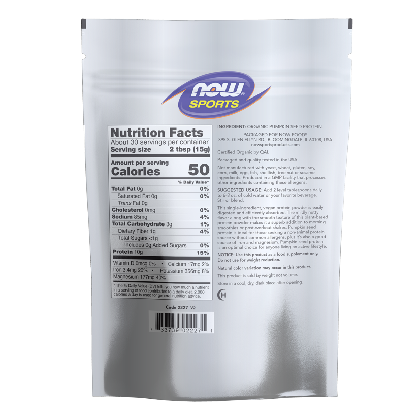 ORG PUMPKIN SEED PROTEIN 1 LB-Sports Nutrition-AlchePharma