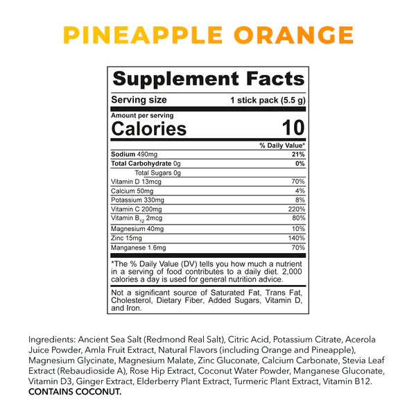 Pineapple-Orange Immunity Sticks