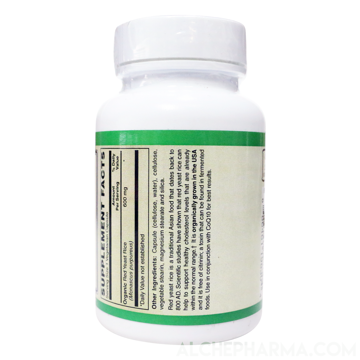 Red Yeast Rice (Organic and Citrinin Free ), 600mg-AlchePharma