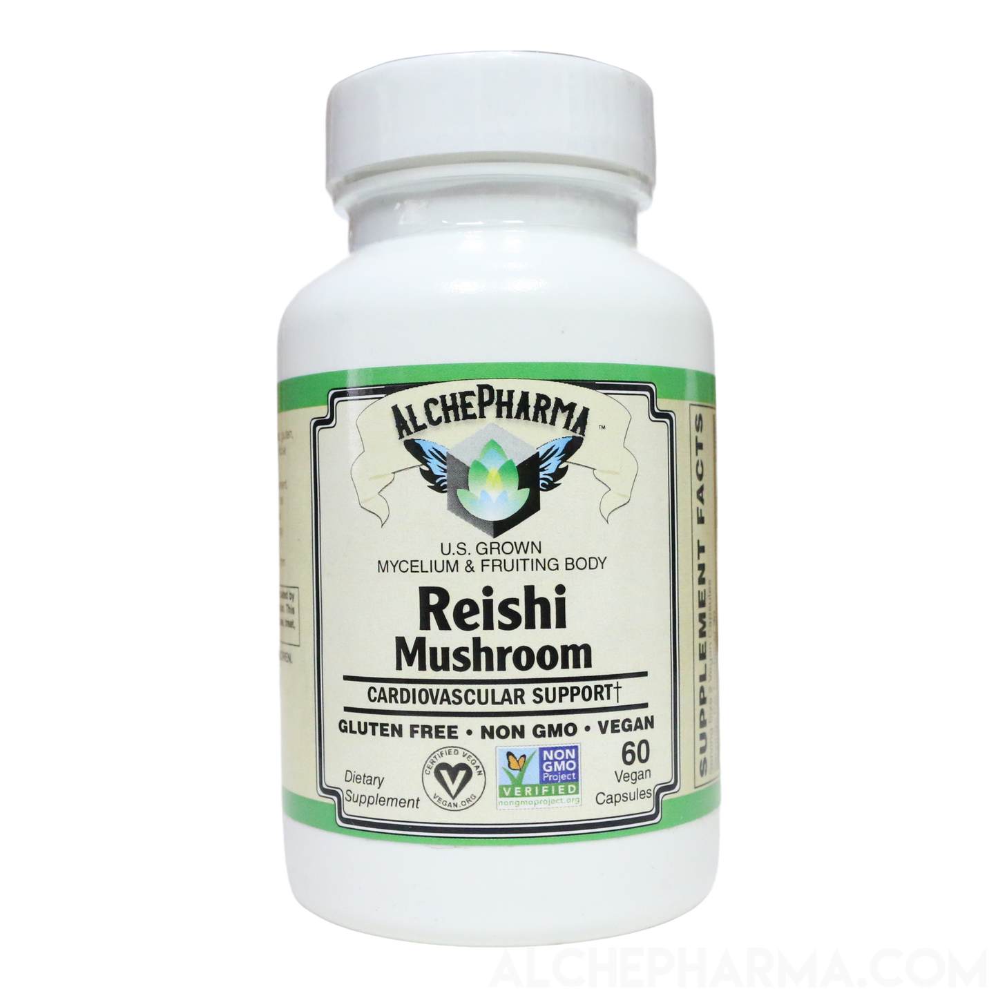 Reishi Organic Mushroom (Ganoderma lucidum) derived from mycelium and fruiting body-Vitamins & Supplements-AlchePharma