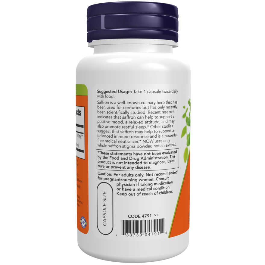 Saffron 50 mg Veg Capsules-Herbs-AlchePharma