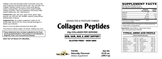 Collagen Peptides Vanilla - Grass Fed & Pasture Raised