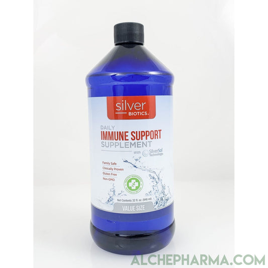 Silver Biotics Daily Immune Support Supplement 10 ppm Nano Technology 32 fl oz value size