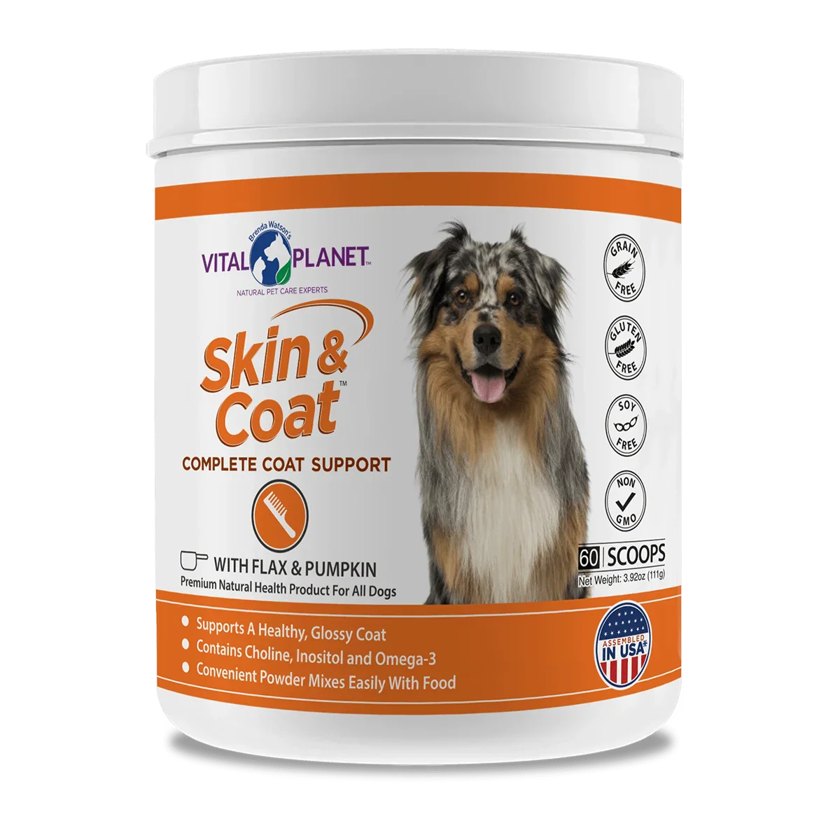Skin & Coat for Dogs 3.92 Oz. Powder-Pet Supplements-AlchePharma