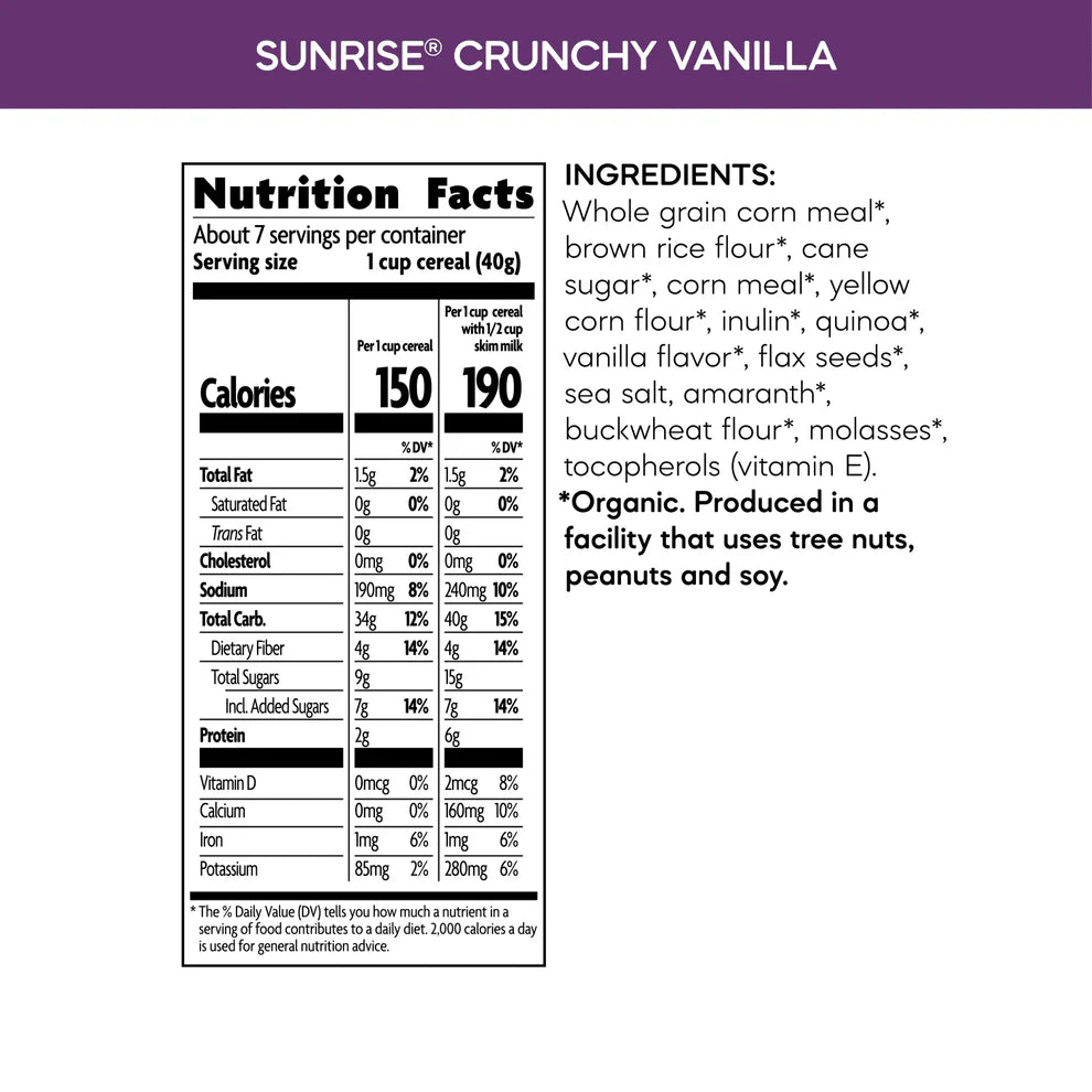 Sunrise Crunchy Cereal - Gluten Free