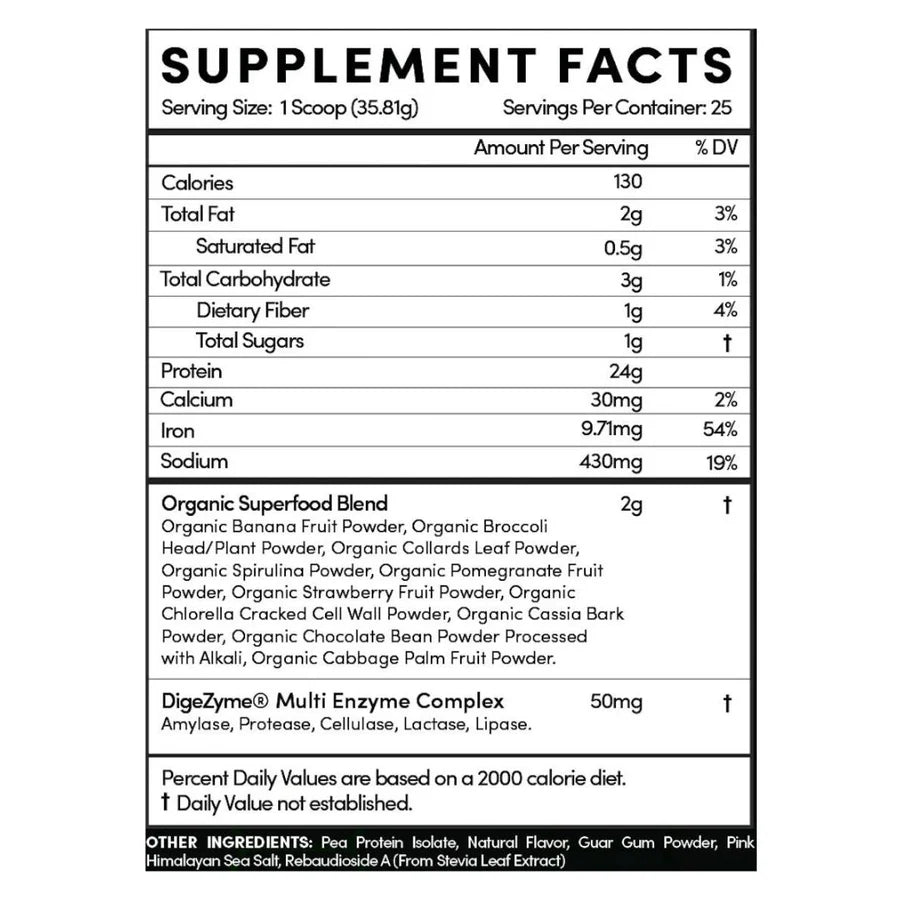 Chocolate Plant Protein 1.36oz