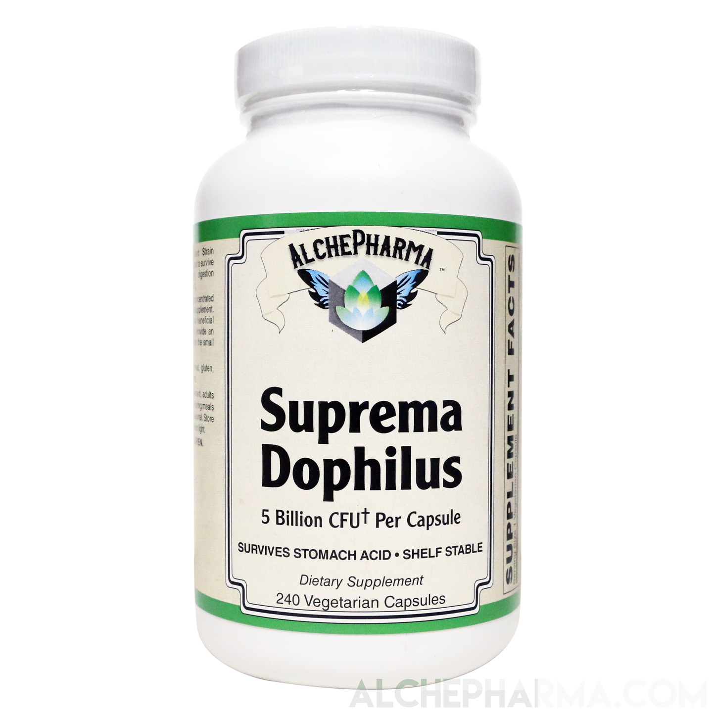Suprema Dophilus Authentic ( Danisco -BEARS- Poly Matrix Stomach Acid Resistant Strains ) w/ arabinogalactans-Probiotics-AlchePharma