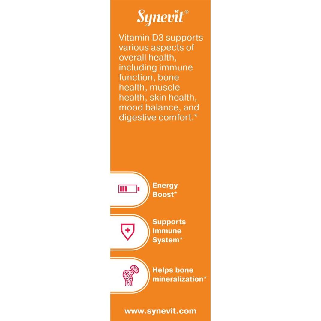 Syncadol - Vitamin D3 50mcg (2000 IU) - 30 Softgels-Vitamin D-AlchePharma