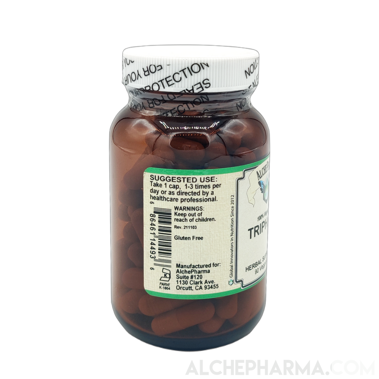 Triphala - 100% vegetarian (90 vcaps)-AlchePharma