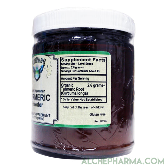 Turmeric Organic Powder- 100% Pure Full Spectrum Turmeric Root Powder 114 grams ( curcuma longa )-Herb-AlchePharma