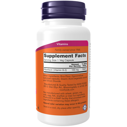 Vitamin B-2 100 mg Veg Capsules-Vitamins-AlchePharma