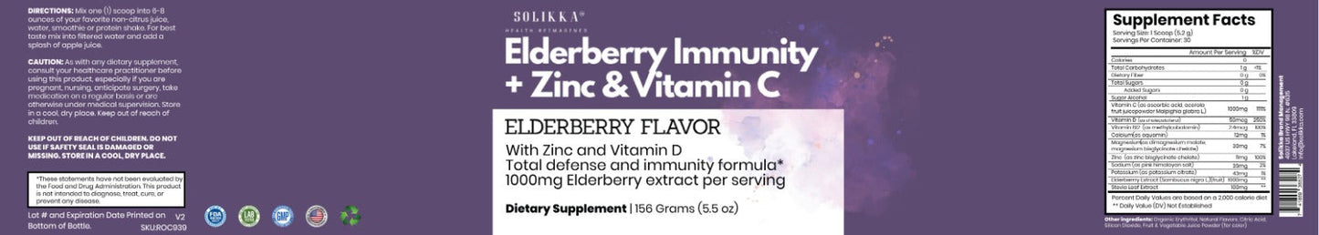 Elderberry Immunity w/Zinc & Vitamin C