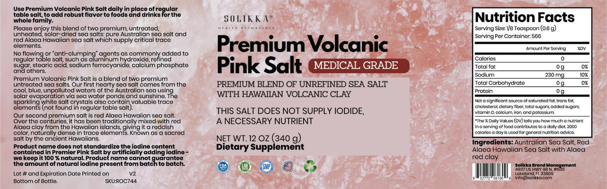 solikka Premium Volcanic Pink Salt Medical Grade