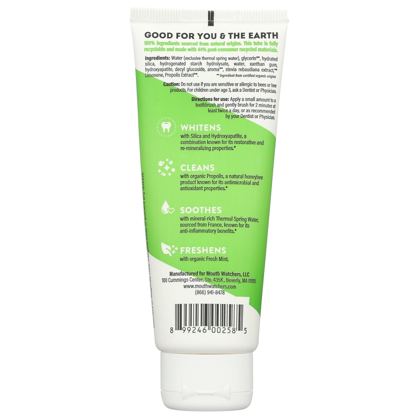 Whitening Toothpaste - Fresh Mint + Propolis (Floride-Free)-Toothpaste-AlchePharma