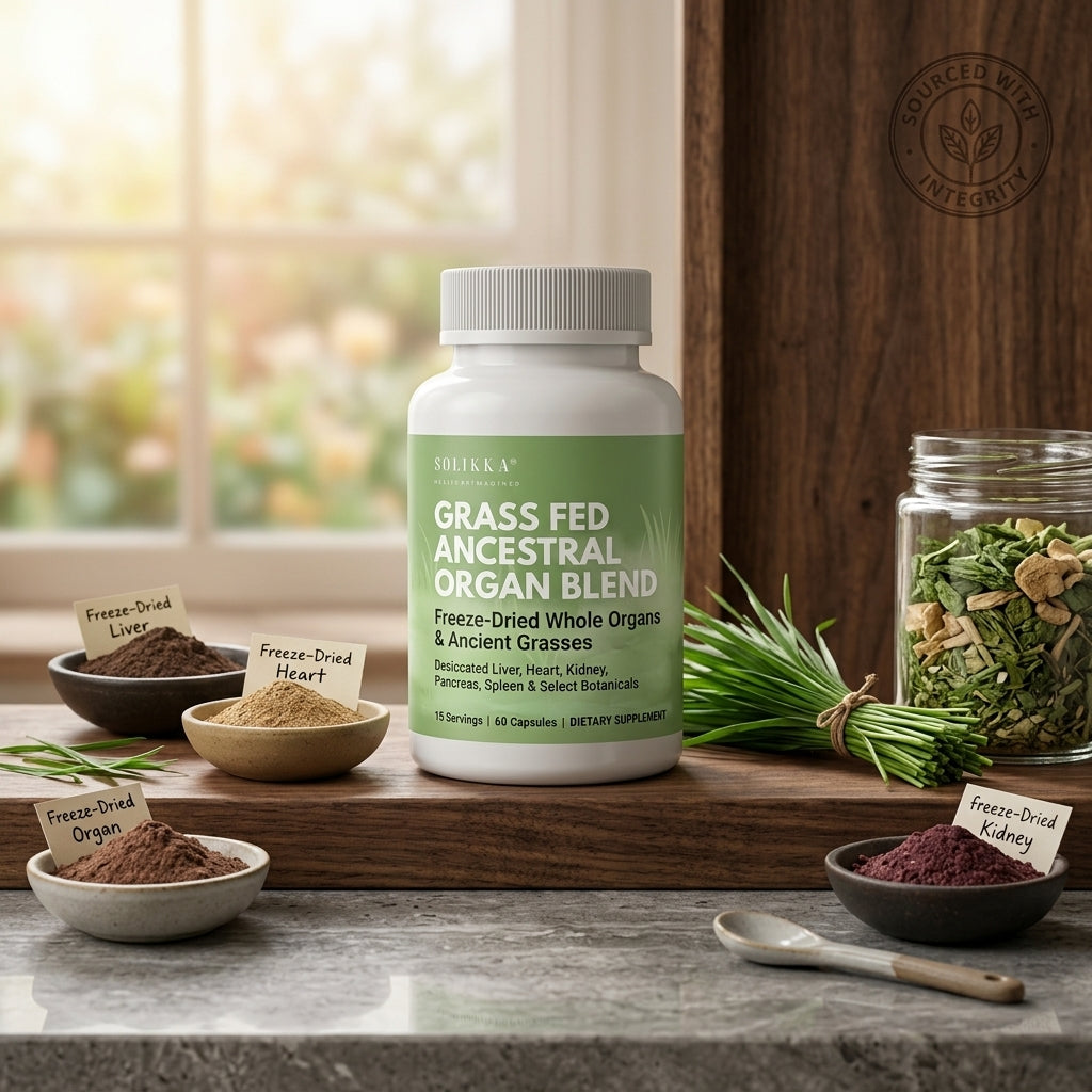 Grass Fed Beef Organ Complex – Ancestral Superfood – Desiccated Liver, Heart, Kidney, Pancreas, Spleen