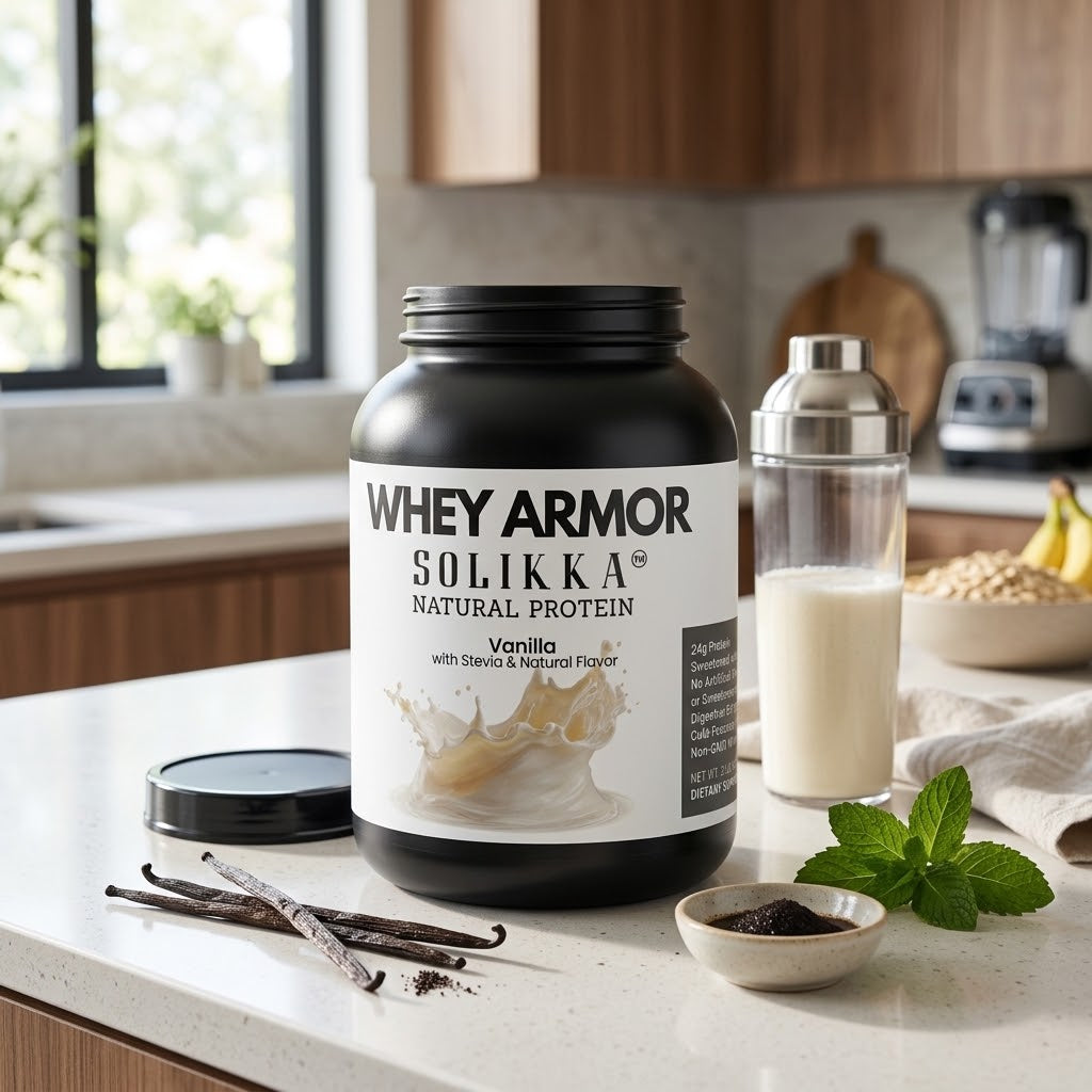 2lb Whey Armor Natural Protein Vanilla w/Stevia & Natural Flavor Non-GMO