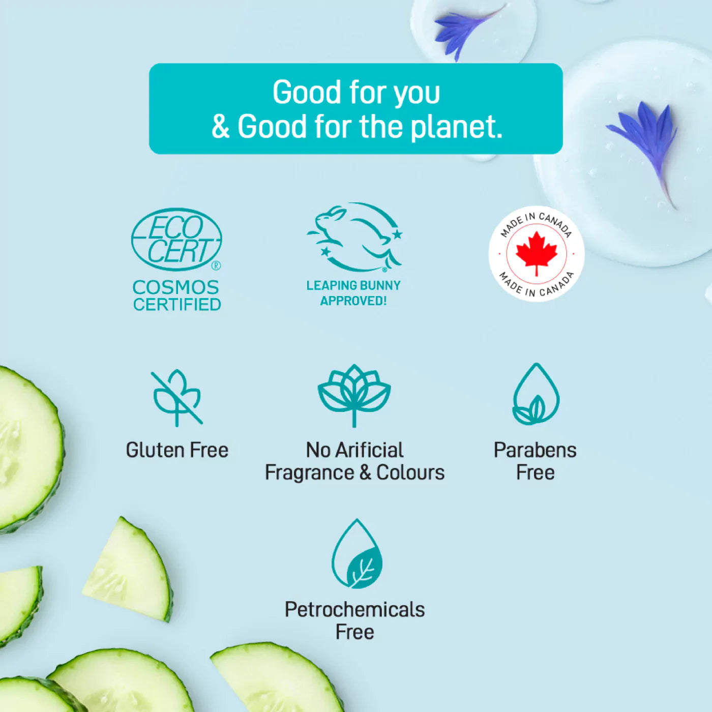 Fragrance-Free Facial Cleanser - Cucumber & Cornflower - 100 mL