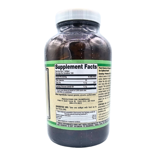 Evening Primrose Oil Softgels - 1,300 Mg Cold-Pressed, Hexane-Free
