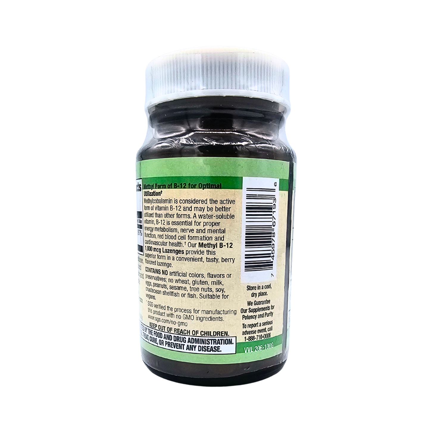 Methyl B-12 - 1,000 mcg, Berry Flavored - 100 Lozenges