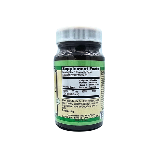 Kids Chewable C - 100 mg, Orange Flavored - 30 Chewable Tablets