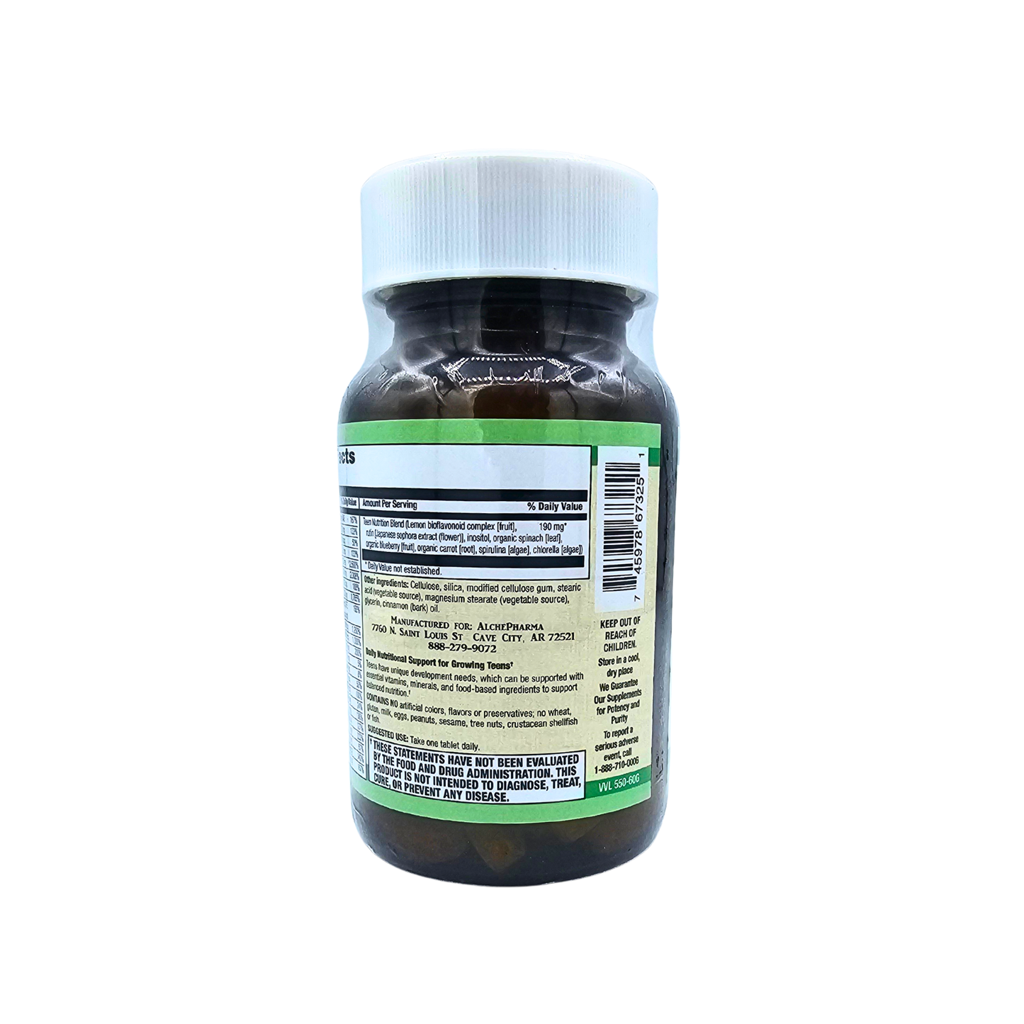 Teen Multi Once Daily - with Whole Foods - 60 Tablets