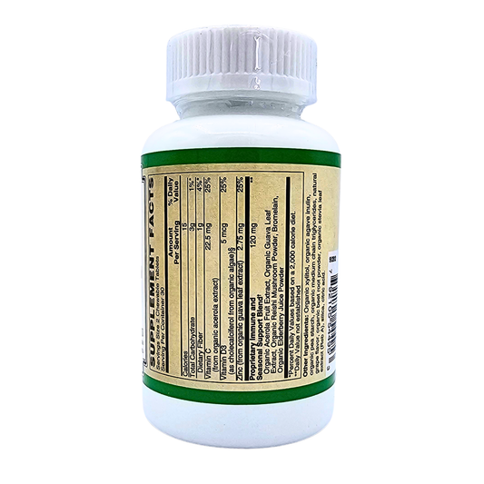 Kids Immune & Seasonal Support - Organic, Whole Food, Grape Flavored - 60 Chewable Tablets