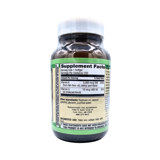 Vitamin A & D - 10,000 IU & 400 IU - 250 Softgels