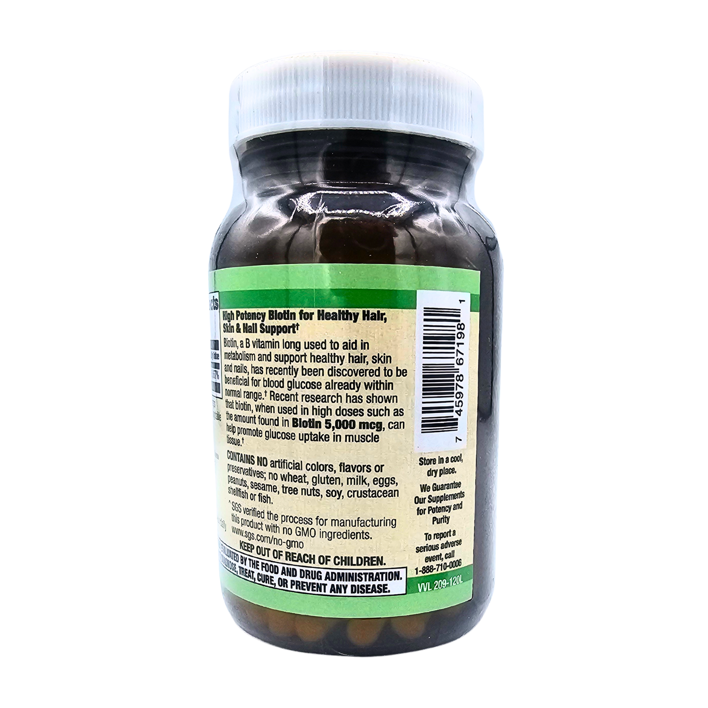 Biotin - 5,000 Mcg - 120 Capsules