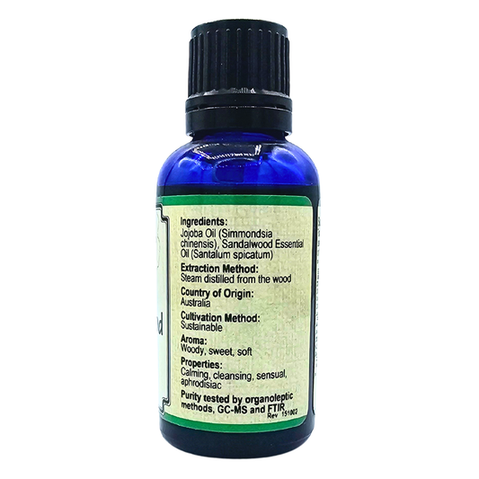 Sandalwood - Essential Oil in 16% Jojoba Oil - 1 Fl. Oz.