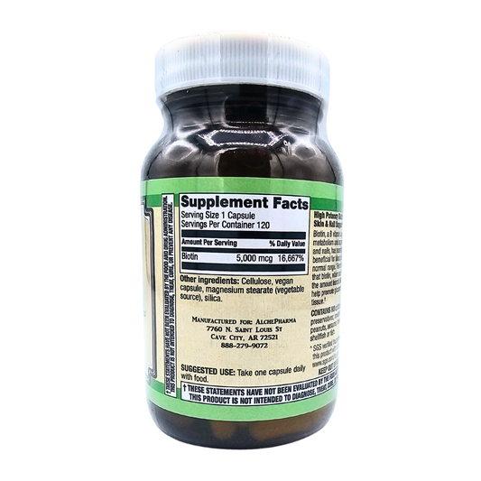 Biotin - 5,000 Mcg - 120 Capsules