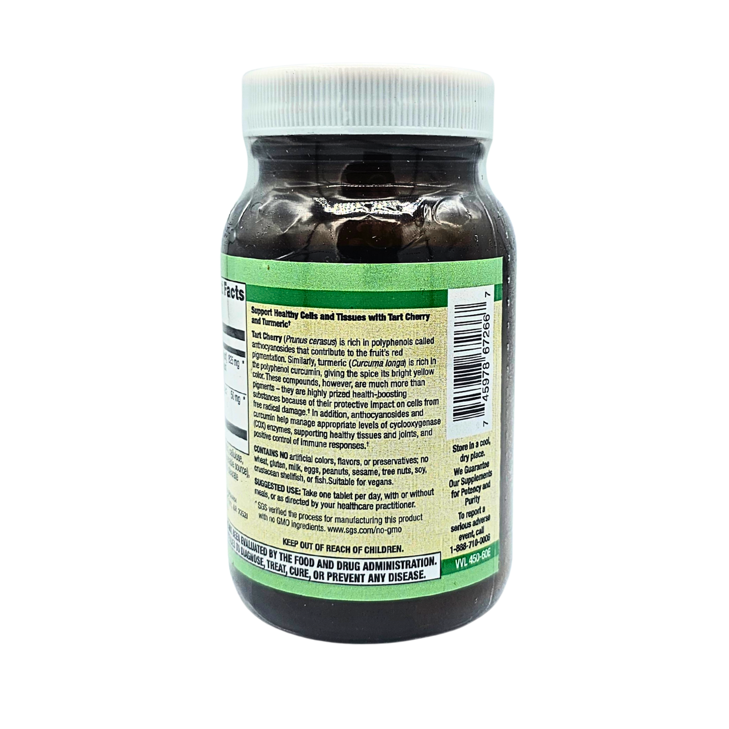 Tart Cherry Tablets - with Turmeric for Tissue and Cellular Support