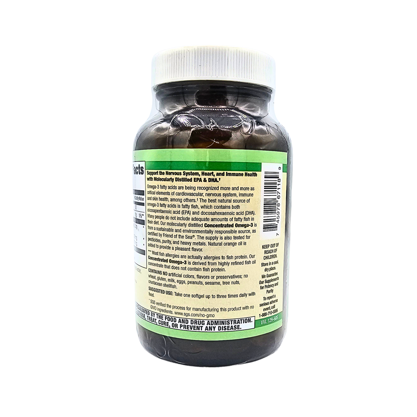 Concentrated Omega-3 - 1,200 mg Fish Oil Softgel
