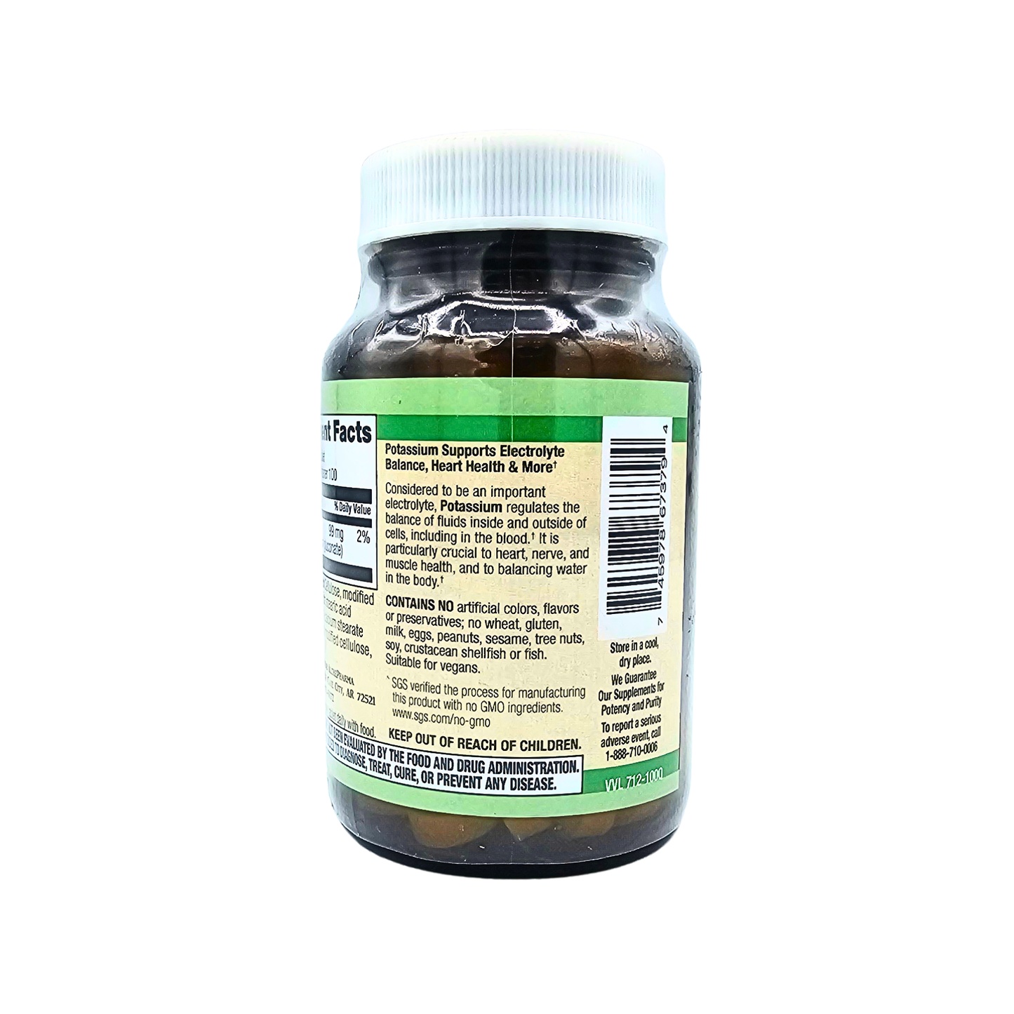 Potassium - 99 mg, Elemental Tablets