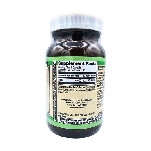Biotin - 10,000 Mcg - 120 Capsules