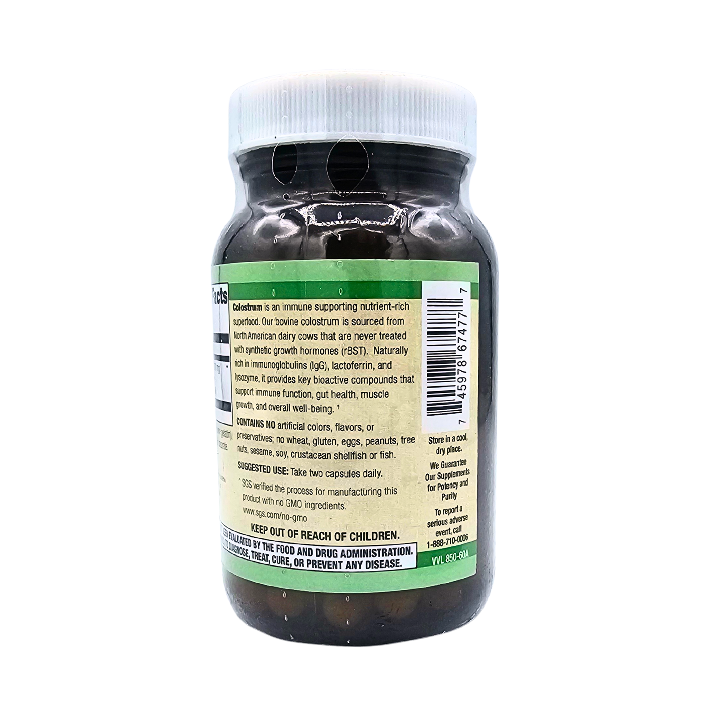 Colostrum - 1,000 Mg per Serving - 60 Capsules