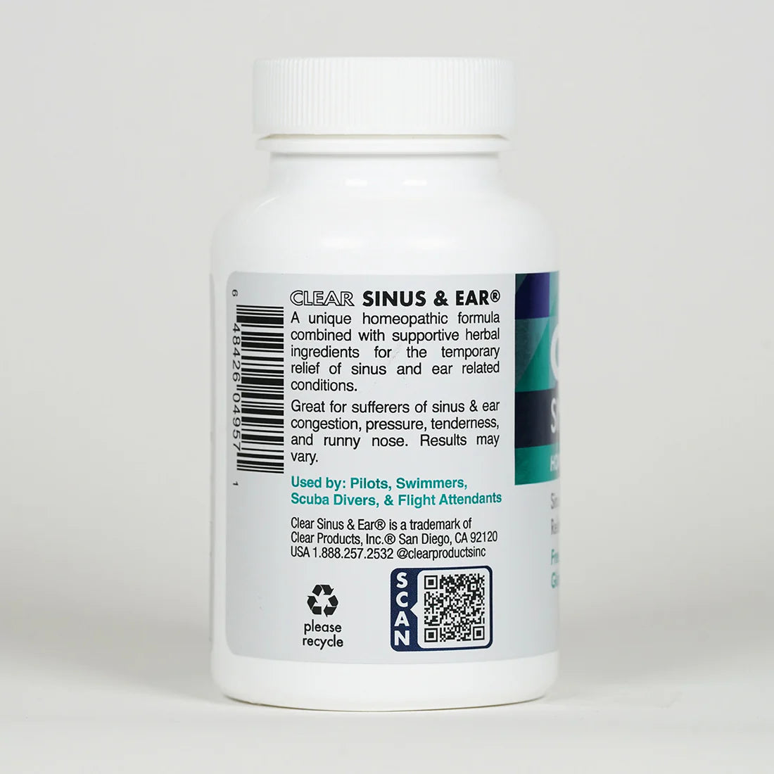 Clear Sinus & Ear - Homeopathic Formula - 60 Capsules