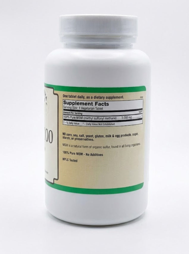 MSM 2000 (100% Pure MSM) - 60 Vegetarian Tablets