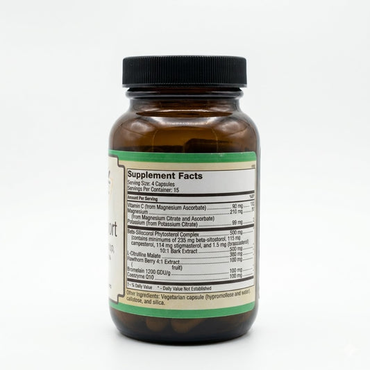 Heart Support (with Beta-Sitosterol, CoQ10, L-Citrulline Malate, and Magnesium) – 60 Capsules