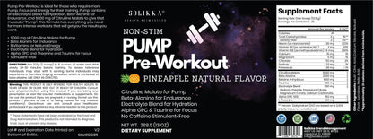 Non-Stim Pump Pre-Workout: Pineapple 312.5g w/ Natural Flavor
