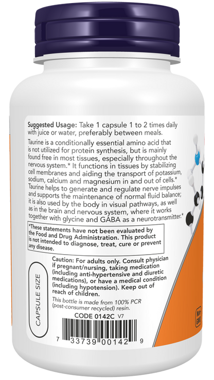 Taurine - Double Strength 1000 mg Veg Capsules