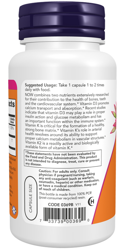 Vit D-3/K2 1000 IU/45 MCG  120 Capsules