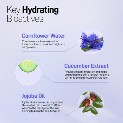 Hydrating Facial Moisturizer - Cornflower & Cucumber - 50 mL