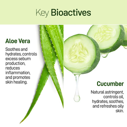 Oil Balancing Facial Cleanser - Aloe & Cucumber - 100 mL